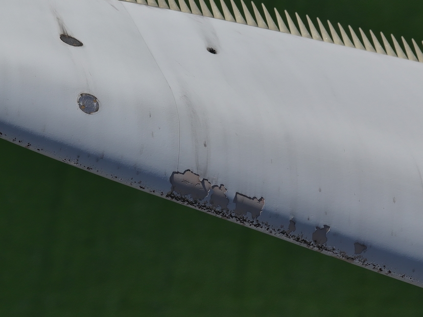 Rotorblatt-Schaden: Riss im Laminat